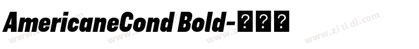 AmericaneCond Bold字体转换
